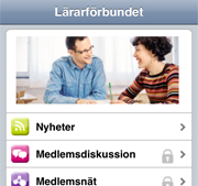 Lärarförbundets mobilwebb